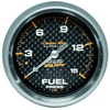 2-5/8" FUEL PRESSURE W/ ISOLATOR, 0-15 PSI, CARBON FIBER